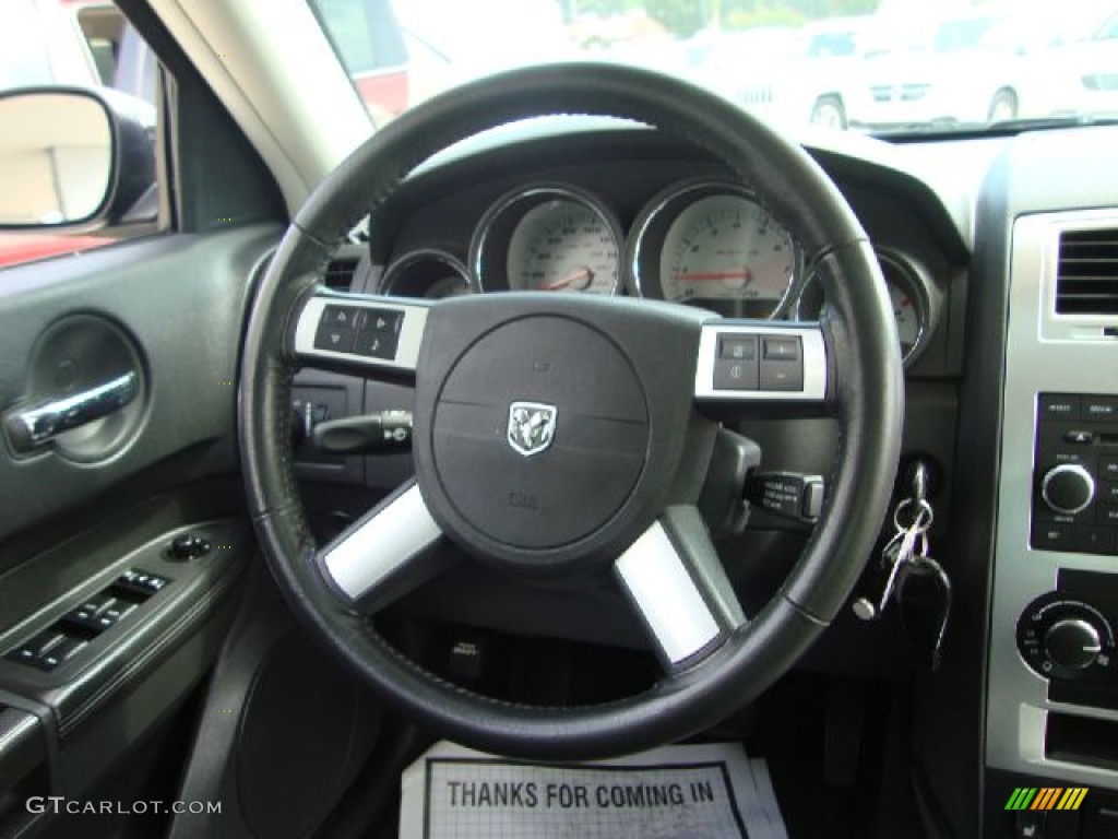 2008 Dodge Charger SRT-8 Dark Slate Gray Steering Wheel Photo #50795754