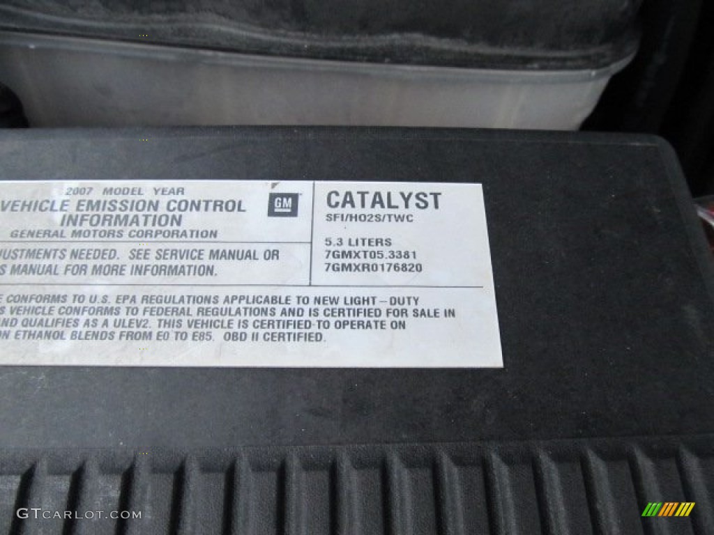 2007 Chevrolet Silverado 1500 LT Extended Cab 4x4 Info Tag Photo #50796129