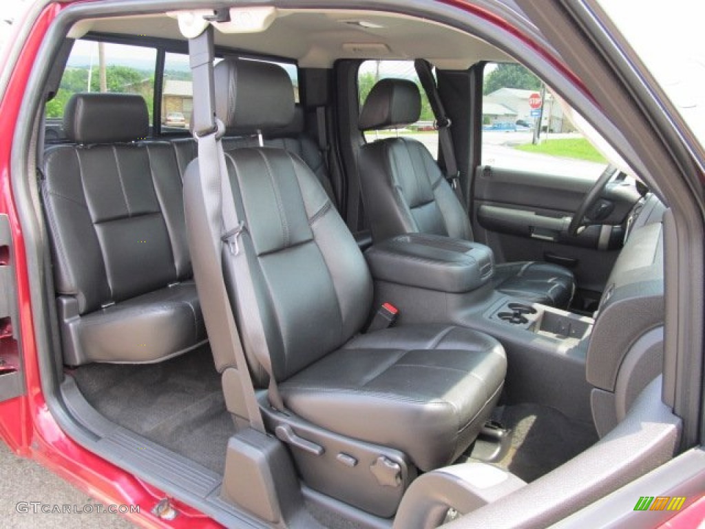 Ebony Black Interior 2007 Chevrolet Silverado 1500 LT Extended Cab 4x4 Photo #50796174