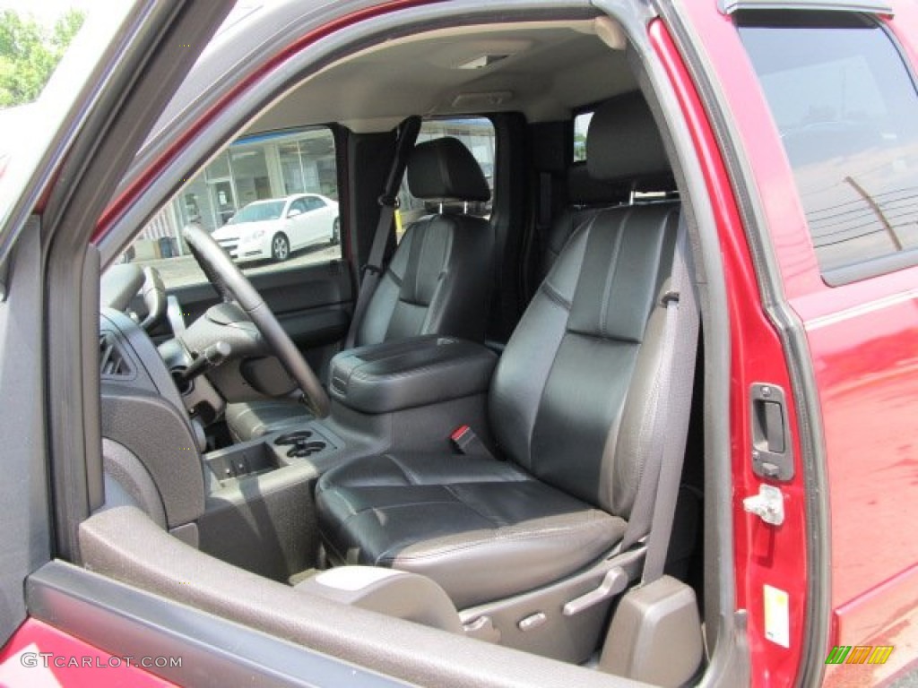Ebony Black Interior 2007 Chevrolet Silverado 1500 LT Extended Cab 4x4 Photo #50796186