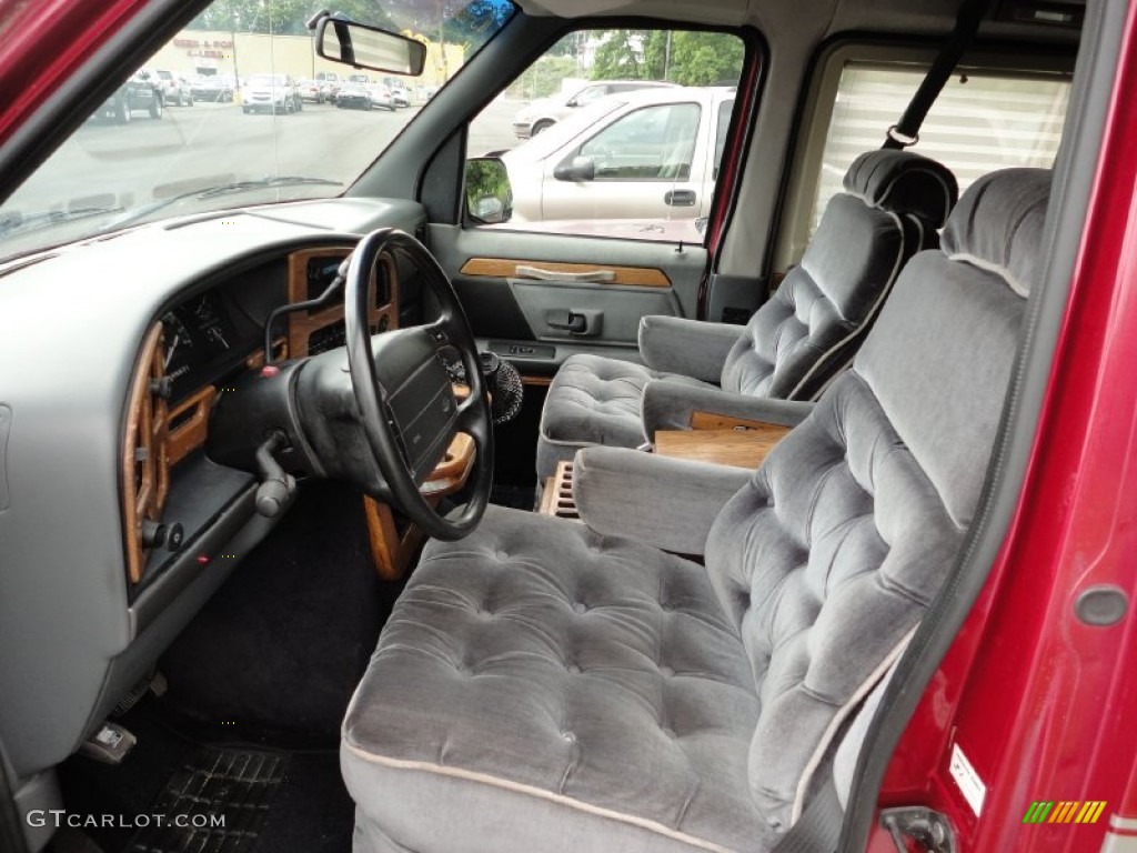 Grey Interior 1992 Ford E Series Van E150 Passenger Conversion Van Photo #50796246