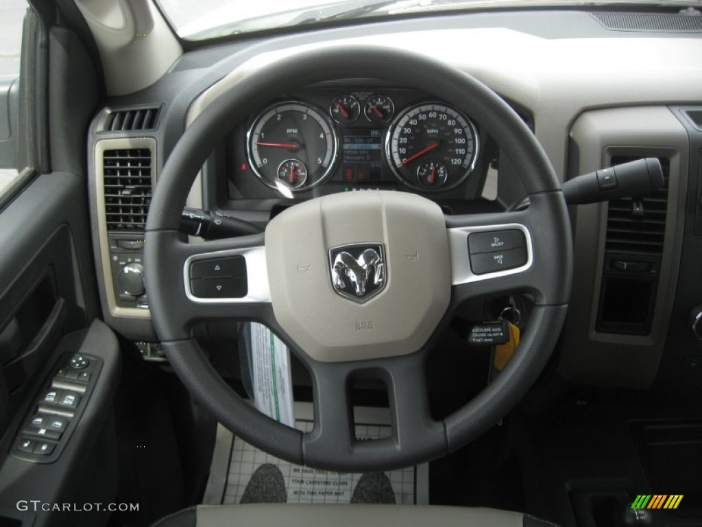 2011 Dodge Ram 3500 HD ST Crew Cab 4x4 Chassis Dark Slate Gray/Medium Graystone Steering Wheel Photo #50796258