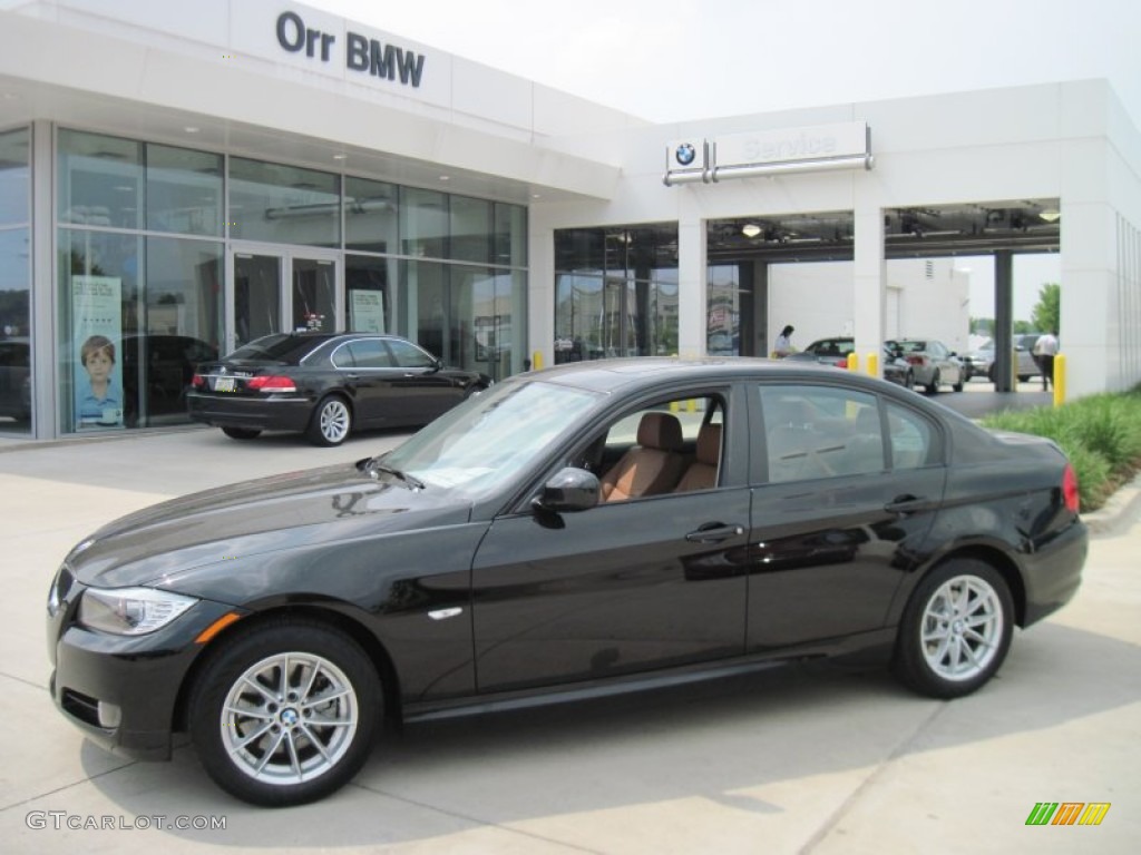 2010 3 Series 328i Sedan - Jet Black / Saddle Brown Dakota Leather photo #1