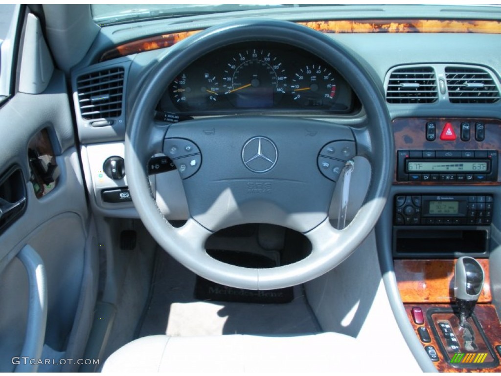 2003 Mercedes-Benz CLK 320 Cabriolet Ash Steering Wheel Photo #50797977