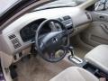 Gray 2001 Honda Civic LX Sedan Interior Color