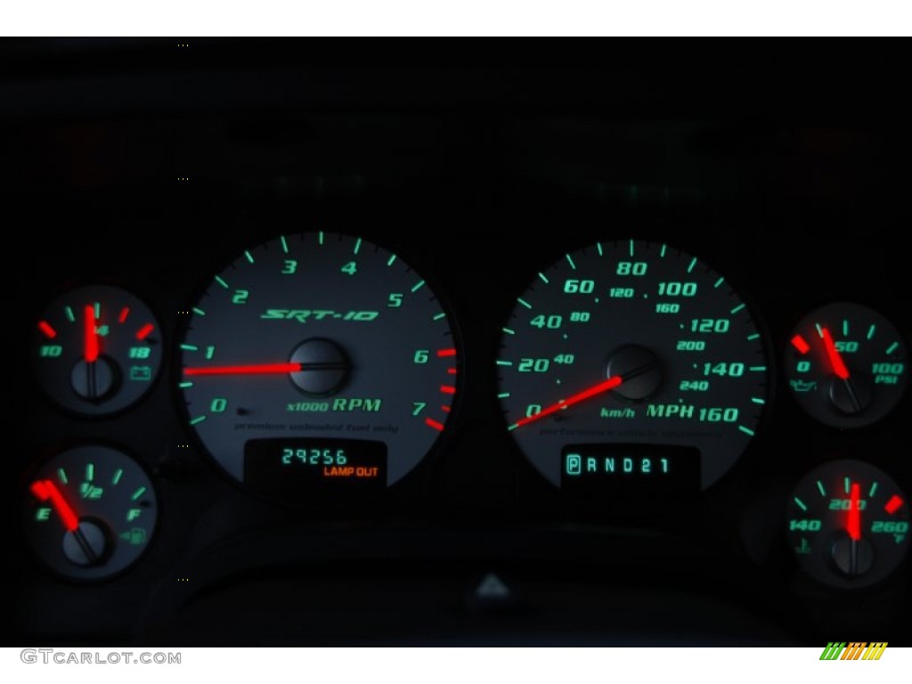 2005 Dodge Ram 1500 SRT-10 Quad Cab Gauges Photo #50800671