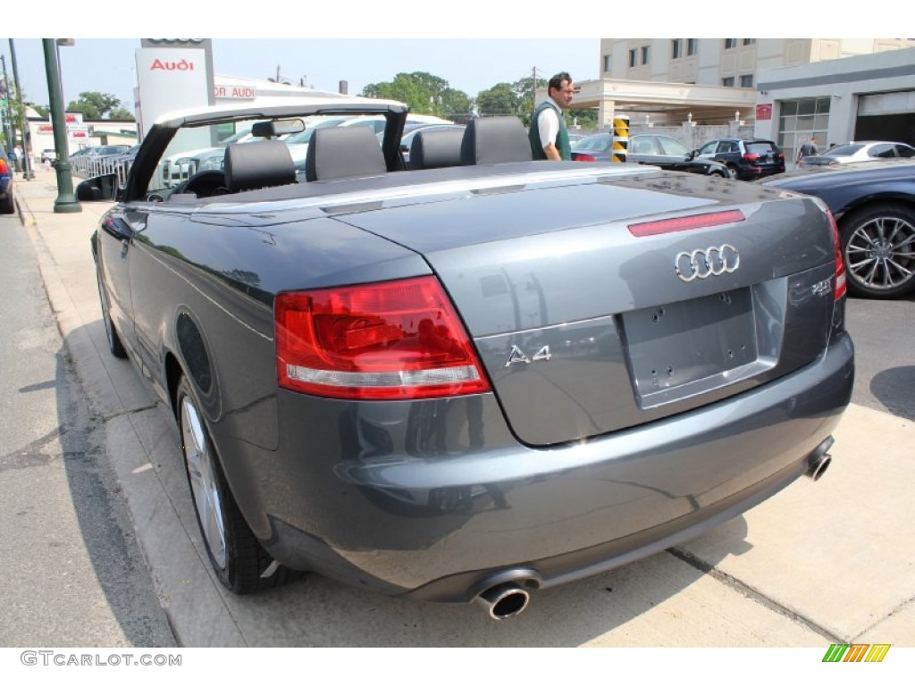 2008 A4 2.0T quattro Cabriolet - Dolphin Grey Metallic / Black photo #4