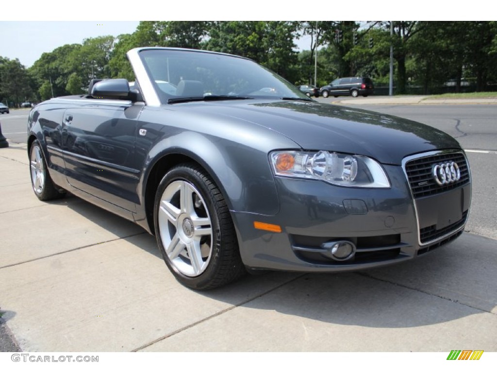 2008 A4 2.0T quattro Cabriolet - Dolphin Grey Metallic / Black photo #7