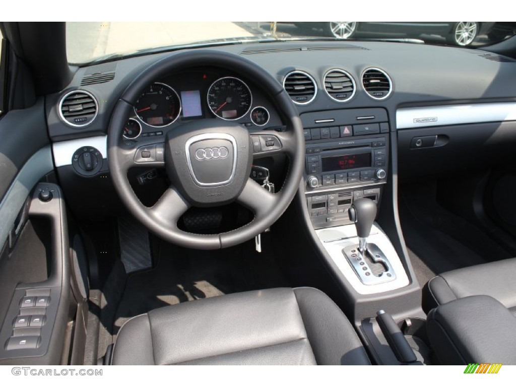 2008 Audi A4 2.0T quattro Cabriolet Black Dashboard Photo #50801640