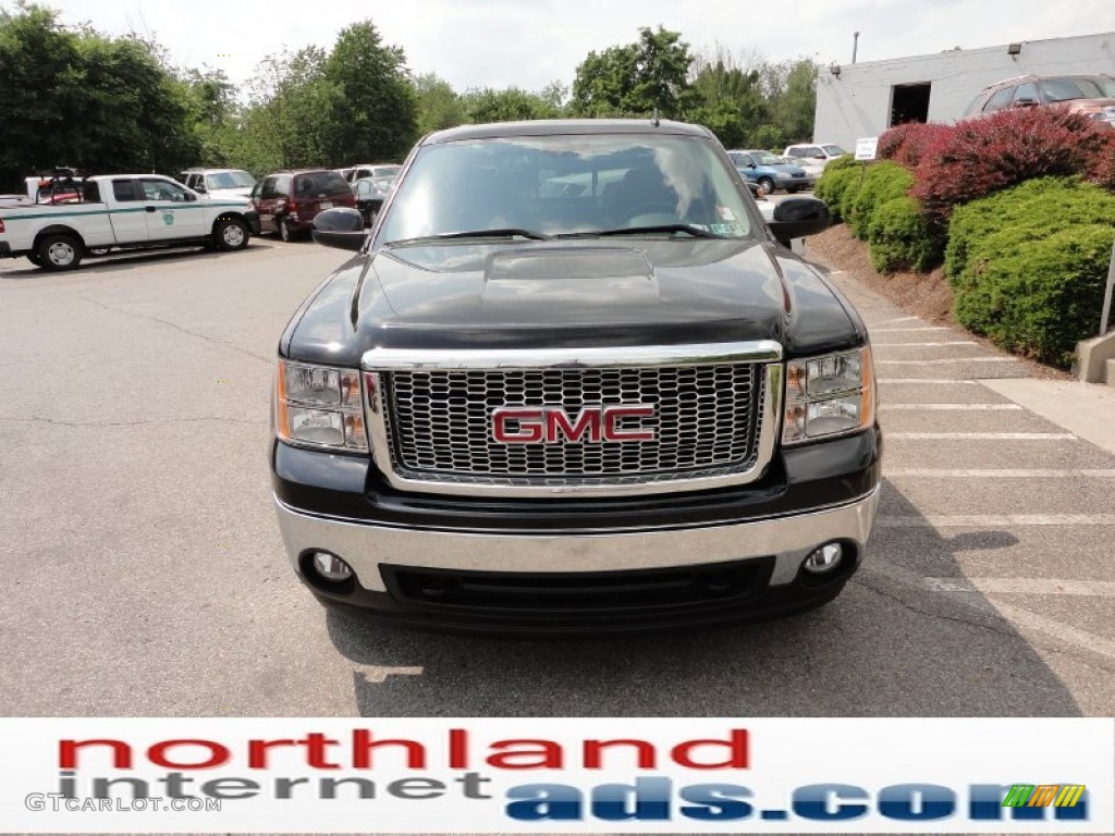 2008 Sierra 1500 SLT Crew Cab 4x4 - Onyx Black / Ebony photo #3
