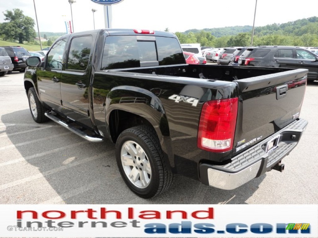 2008 Sierra 1500 SLT Crew Cab 4x4 - Onyx Black / Ebony photo #6