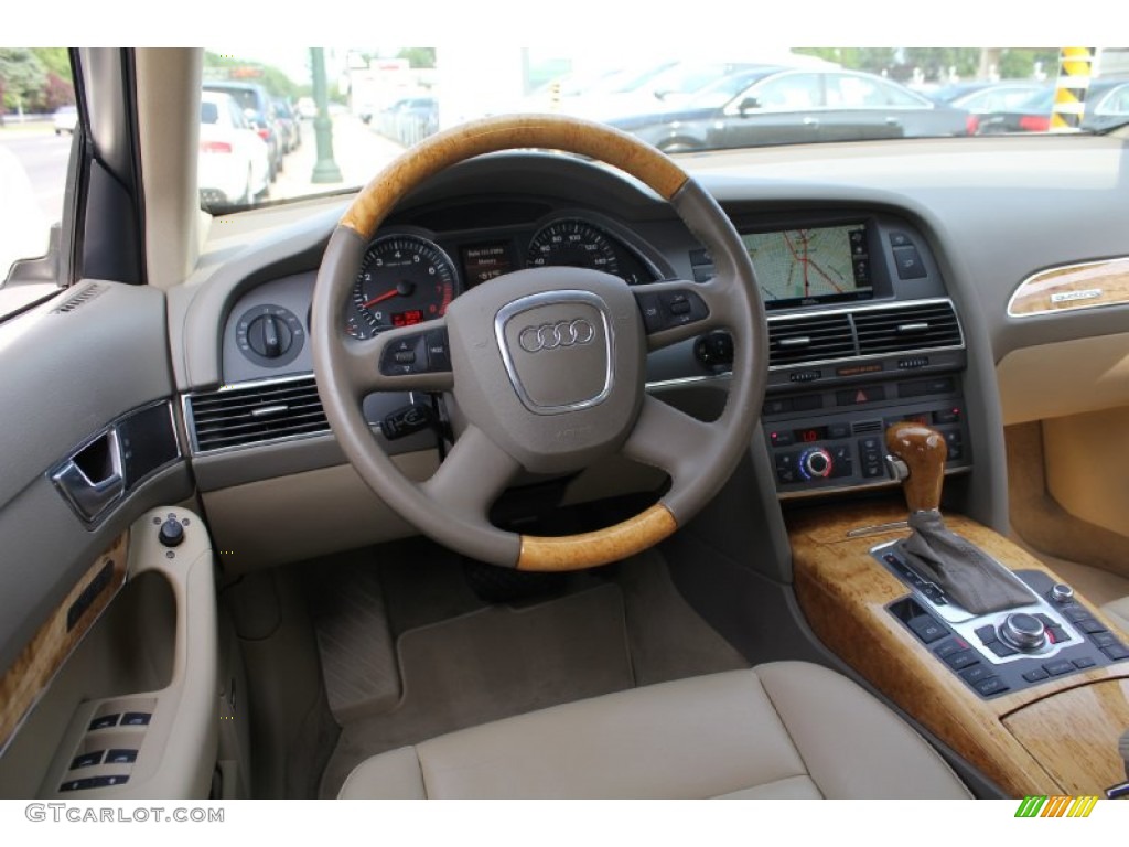 2006 Audi A6 3.2 quattro Avant Beige Dashboard Photo #50802090