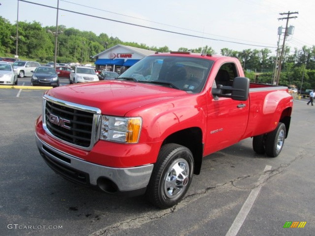 2010 Sierra 3500HD SLE Regular Cab 4x4 Dually - Fire Red / Ebony photo #6