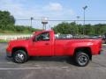 Fire Red - Sierra 3500HD SLE Regular Cab 4x4 Dually Photo No. 7