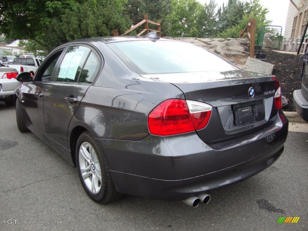2008 3 Series 328xi Sedan - Sparkling Graphite Metallic / Black photo #4