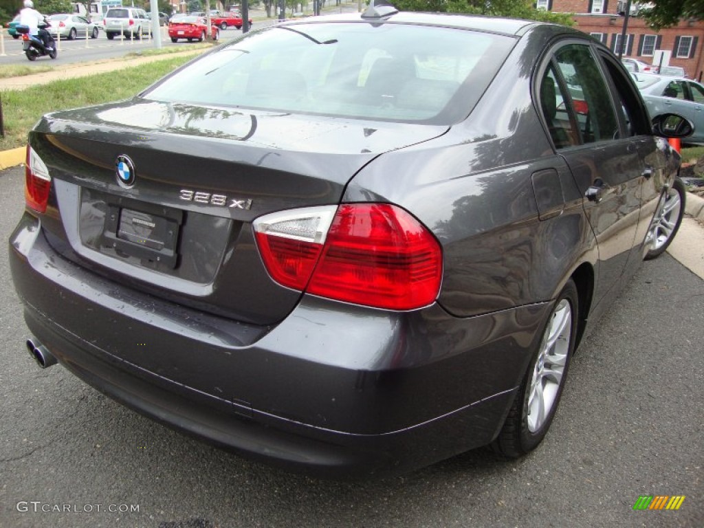 2008 3 Series 328xi Sedan - Sparkling Graphite Metallic / Black photo #8