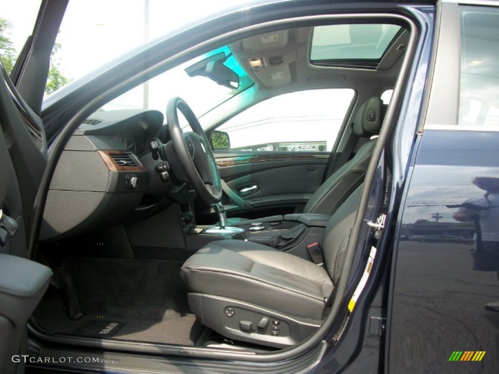 2008 5 Series 528xi Sedan - Monaco Blue Metallic / Black photo #9