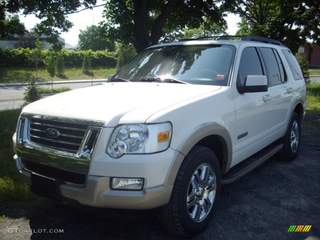 2008 Explorer Eddie Bauer 4x4 - White Suede / Camel photo #1