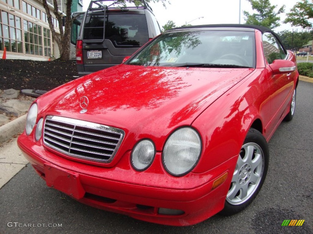 2000 CLK 320 Cabriolet - Magma Red / Ash photo #1
