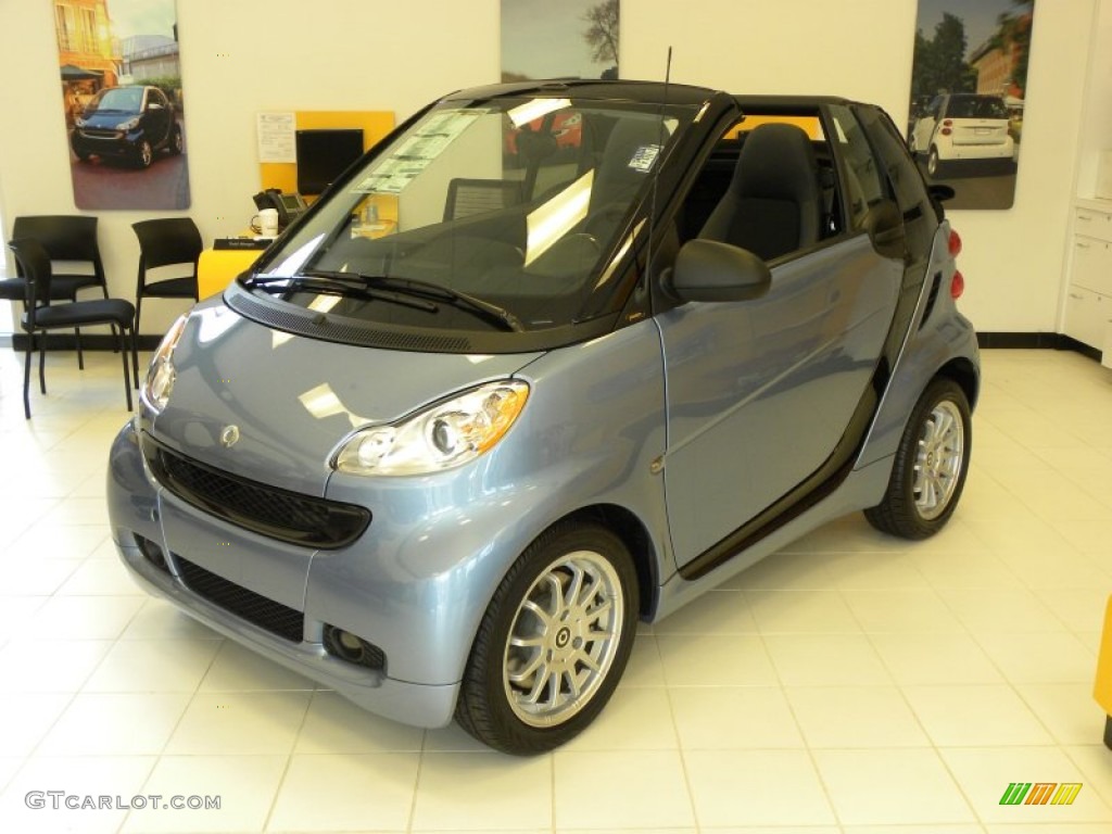 2011 fortwo passion cabriolet - Light Blue Metallic / Design Black photo #2