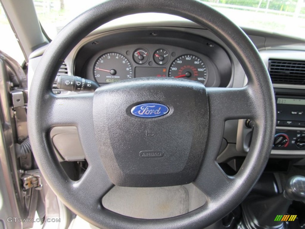 2008 Ford Ranger XLT SuperCab 4x4 Medium Dark Flint Steering Wheel Photo #50804292