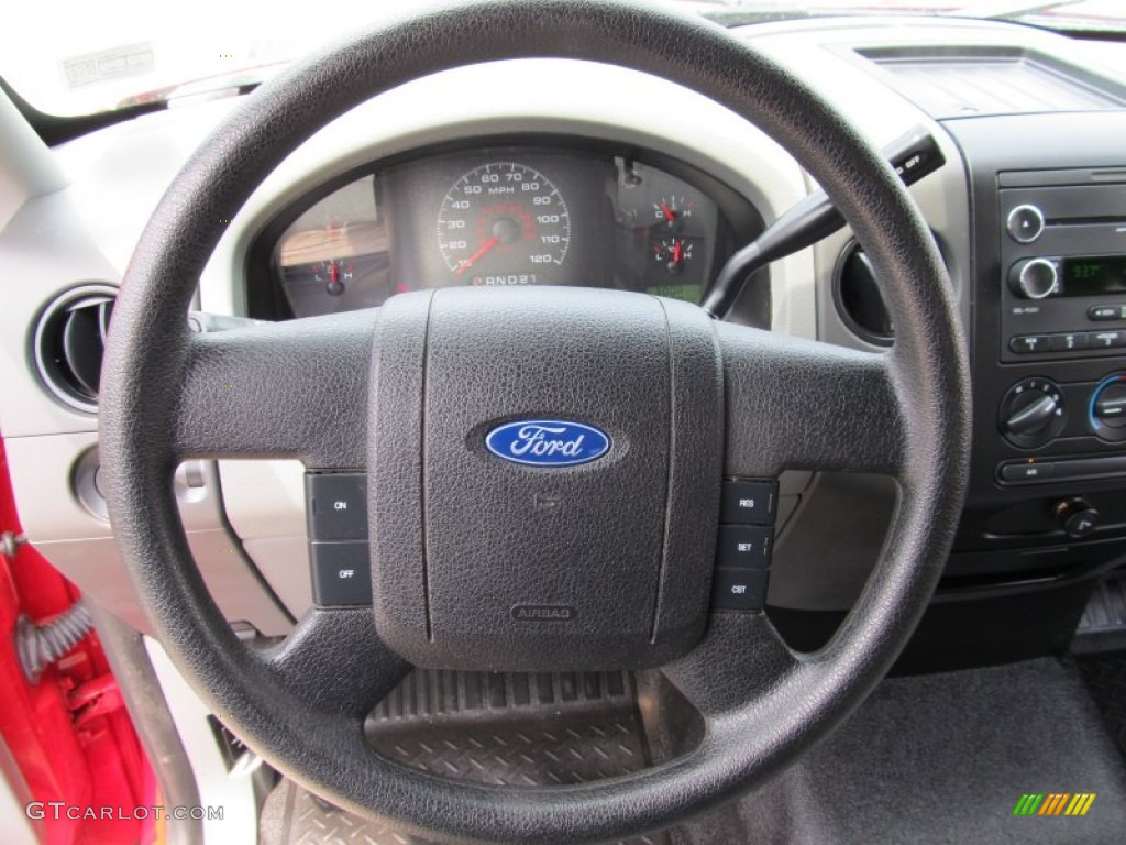 2008 Ford F150 XL Regular Cab 4x4 Medium/Dark Flint Steering Wheel Photo #50804748