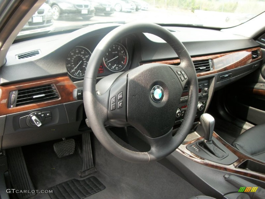 2011 BMW 3 Series 335i xDrive Sedan Black Steering Wheel Photo #50804994