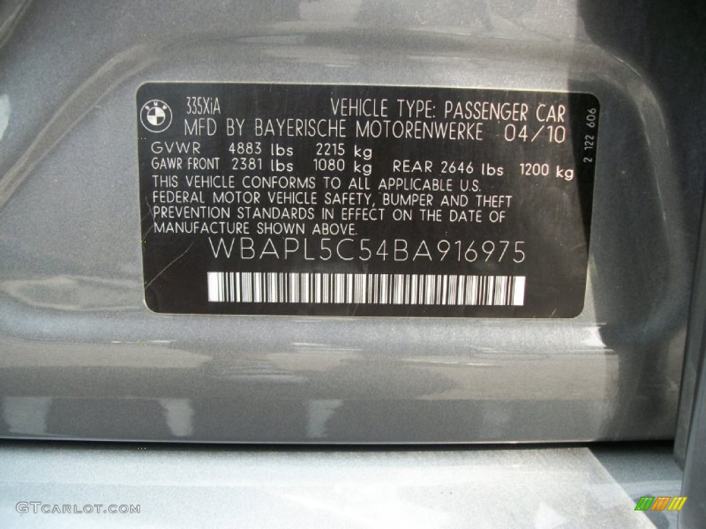 2011 3 Series 335i xDrive Sedan - Space Gray Metallic / Black photo #16