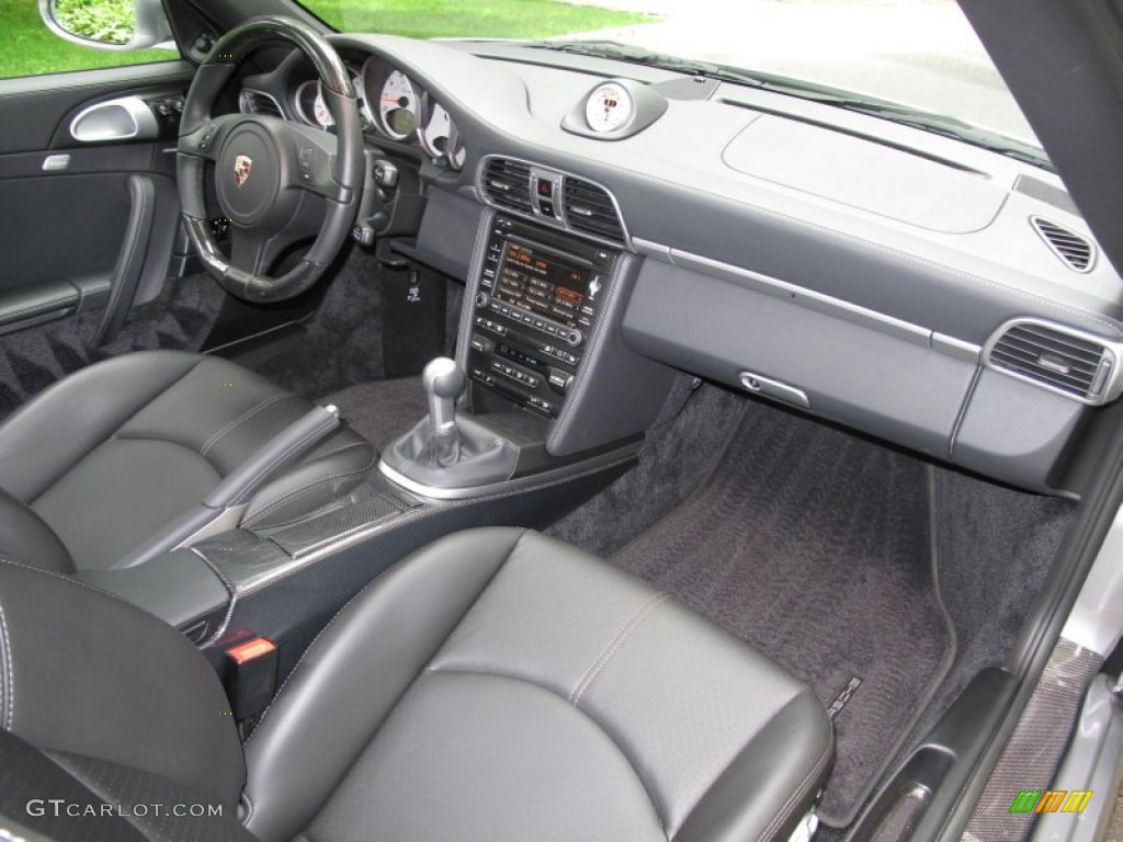 2011 911 Turbo Coupe - GT Silver Metallic / Black photo #16