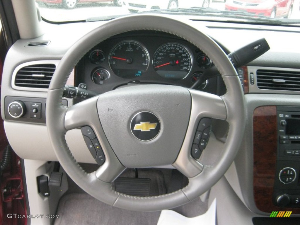 2011 Chevrolet Suburban LT Light Cashmere/Dark Cashmere Steering Wheel Photo #50805741