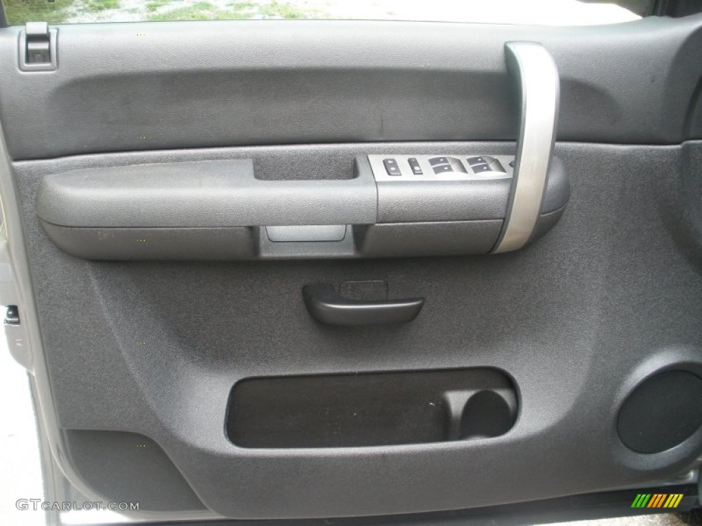 2008 GMC Sierra 1500 SLE Extended Cab Ebony Door Panel Photo #50806092