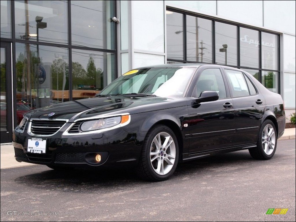 2007 9-5 2.3T Sedan - Black / Granite Gray photo #1