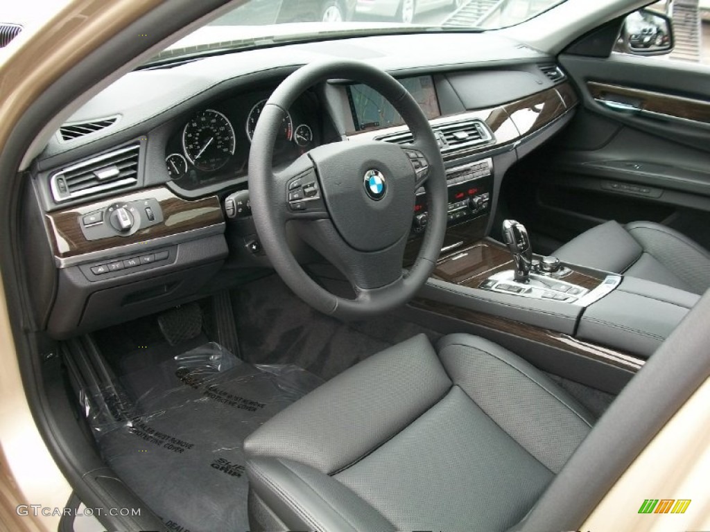 Black Interior 2011 BMW 7 Series 750Li xDrive Sedan Photo #50807430