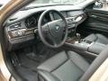 Black 2011 BMW 7 Series 750Li xDrive Sedan Interior Color