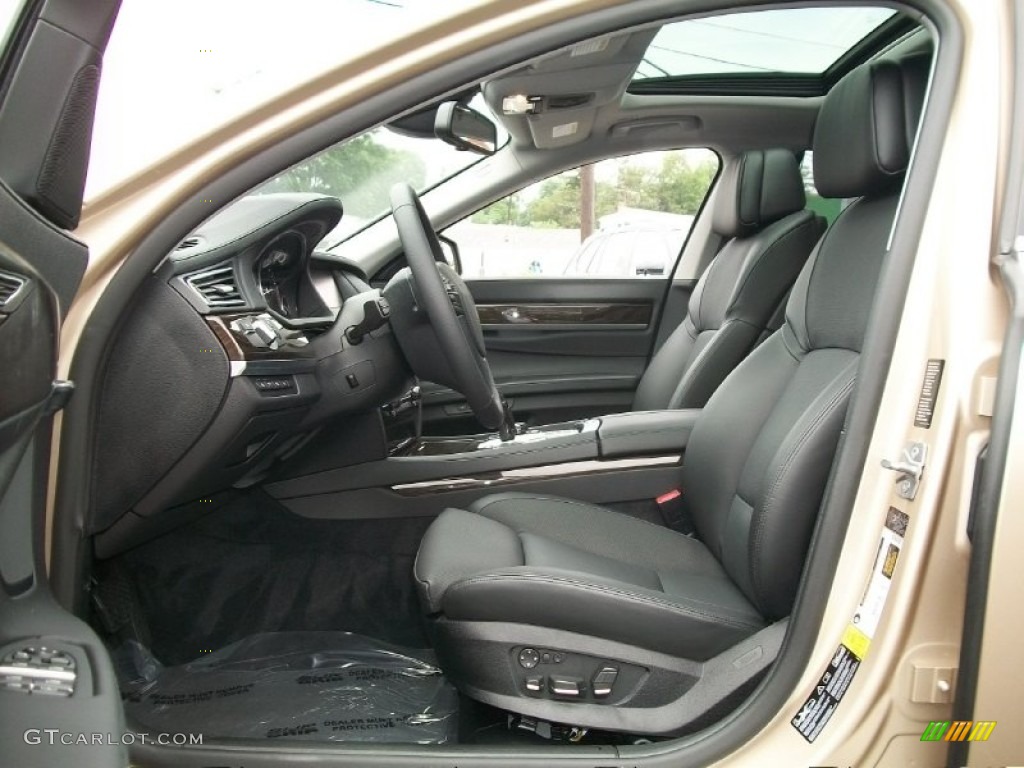 Black Interior 2011 BMW 7 Series 750Li xDrive Sedan Photo #50807448