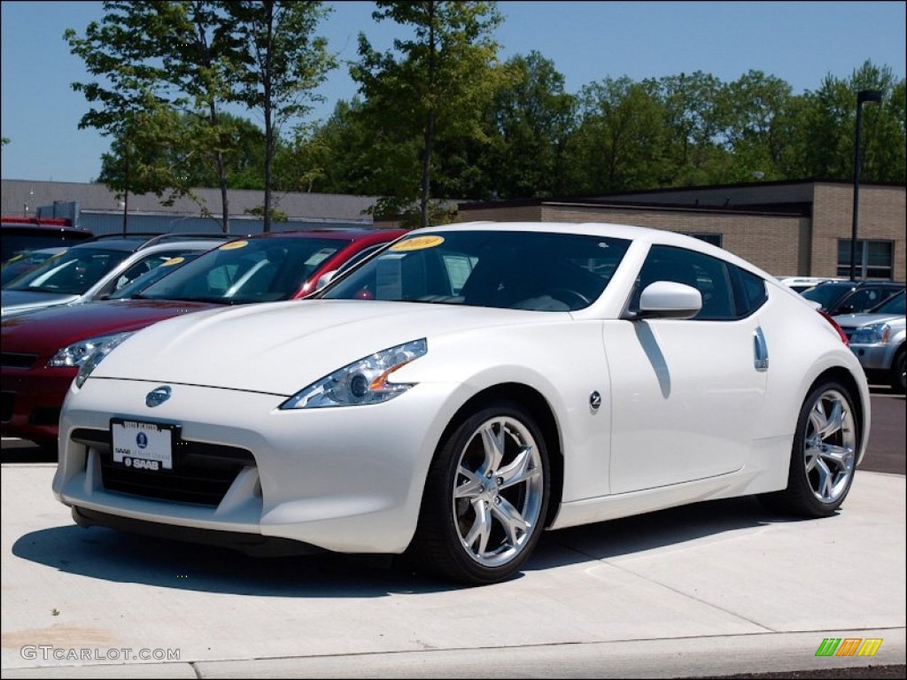 Pearl White 2009 Nissan 370Z Sport Coupe Exterior Photo #50807697