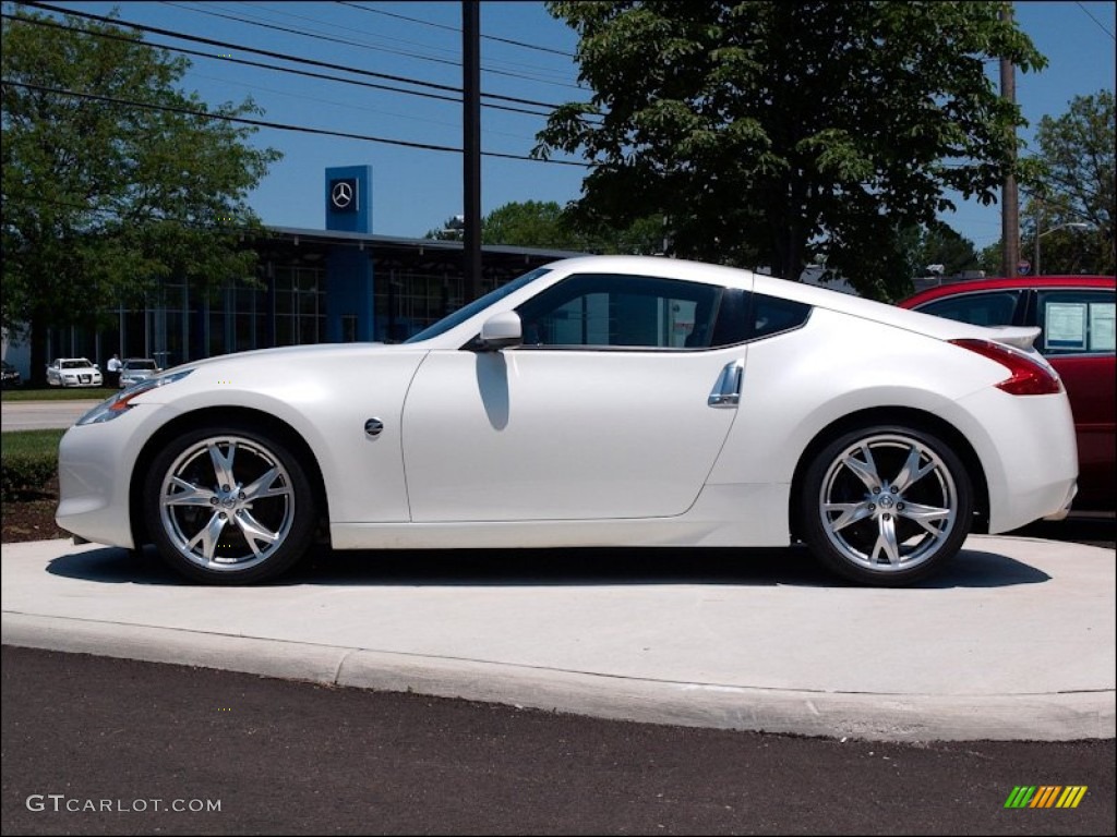 Pearl White 2009 Nissan 370Z Sport Coupe Exterior Photo #50807718