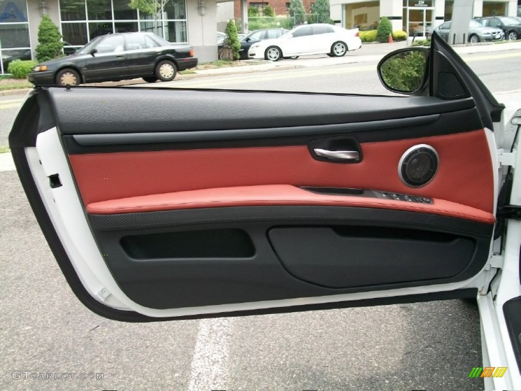 2009 BMW M3 Convertible Fox Red Novillo Leather Door Panel Photo #50807925