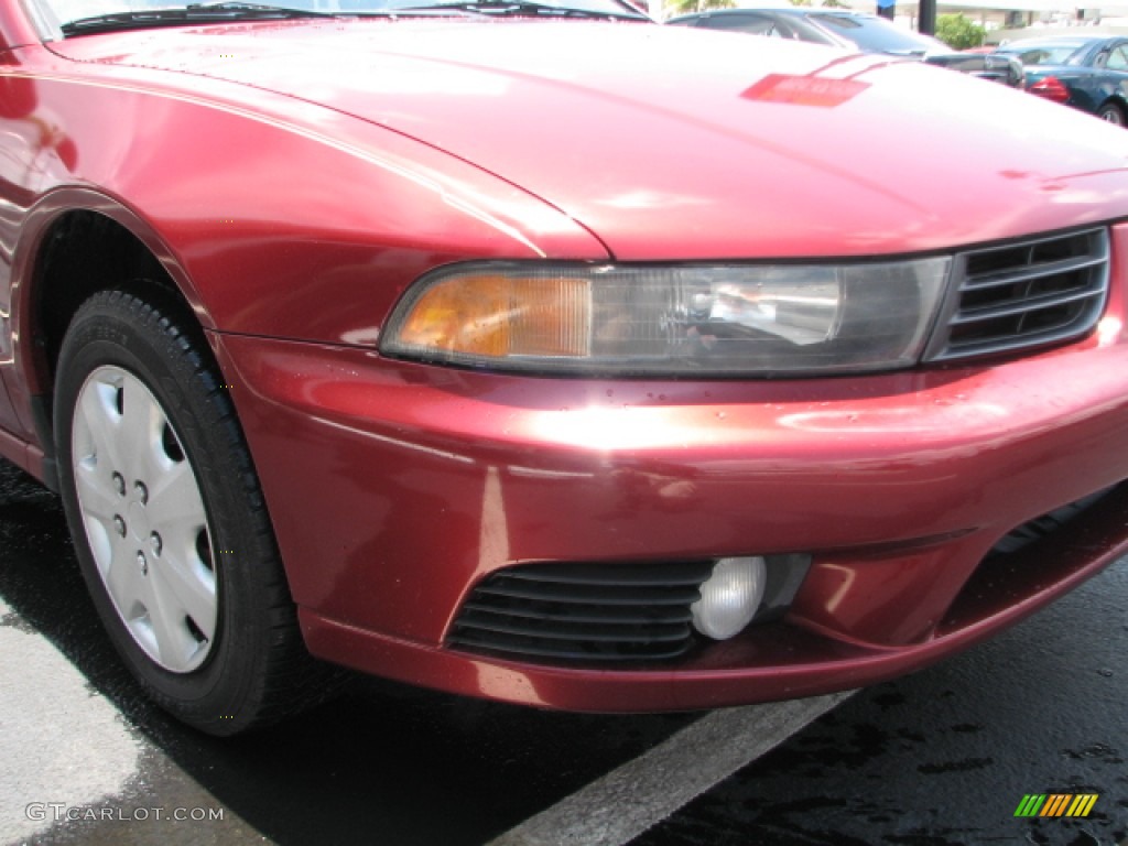 2002 Galant ES - Patriot Red Pearl / Tan photo #2