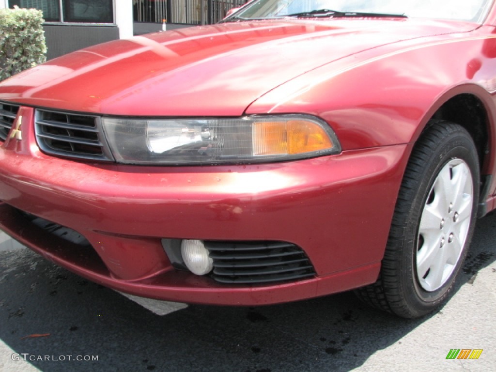 2002 Galant ES - Patriot Red Pearl / Tan photo #4