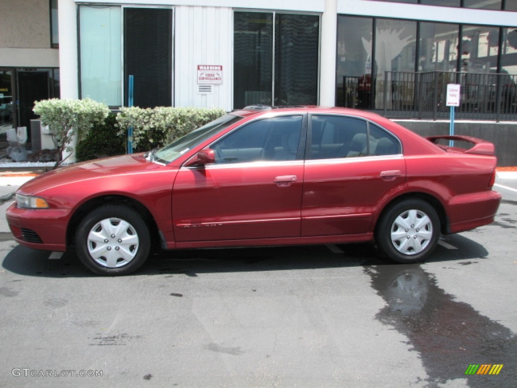 2002 Galant ES - Patriot Red Pearl / Tan photo #6