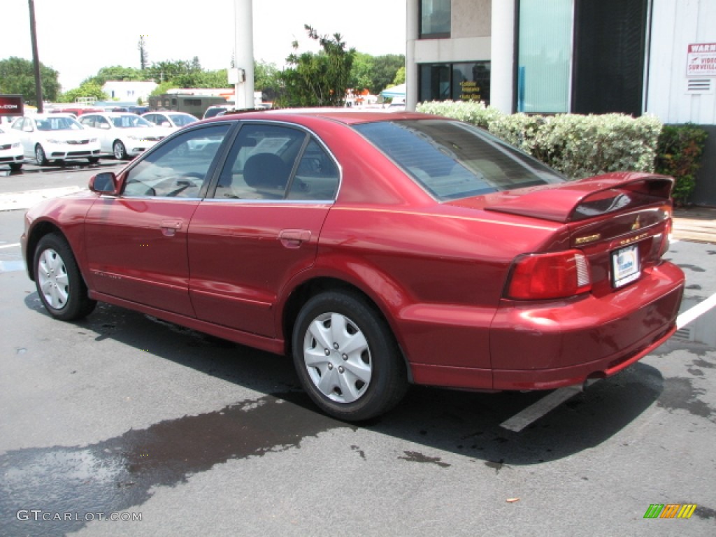 2002 Galant ES - Patriot Red Pearl / Tan photo #7