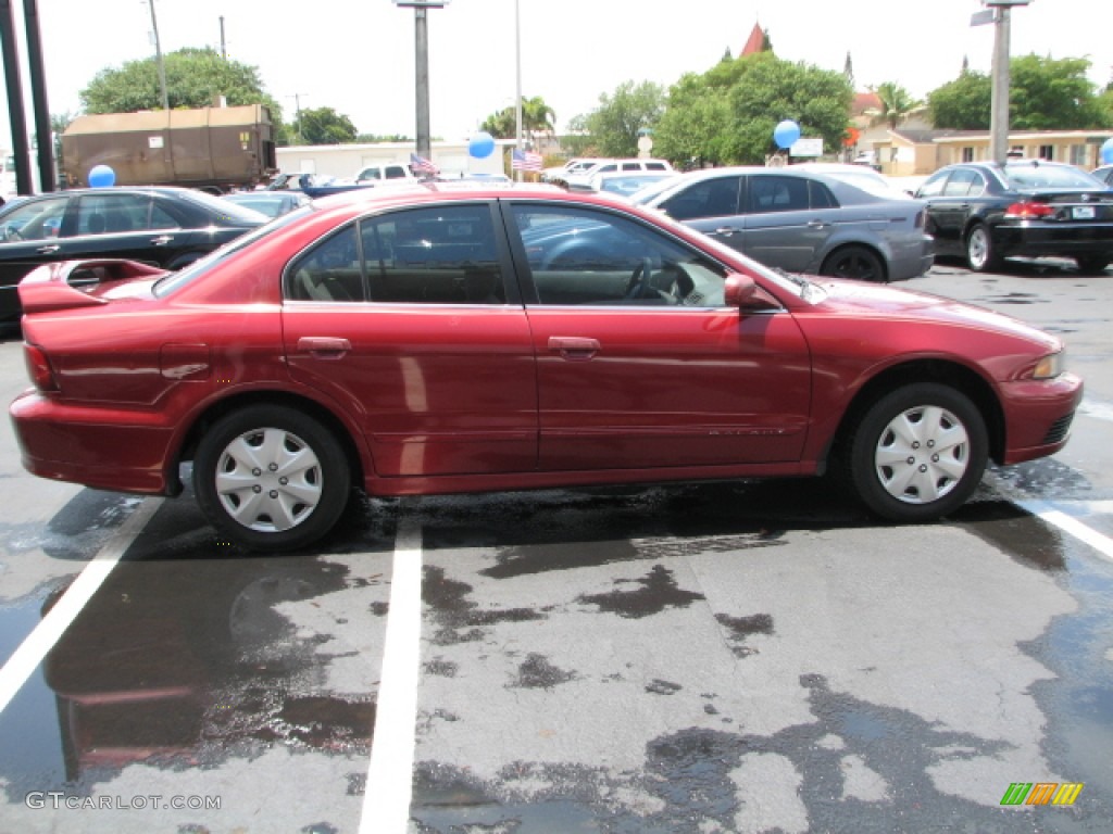 2002 Galant ES - Patriot Red Pearl / Tan photo #10