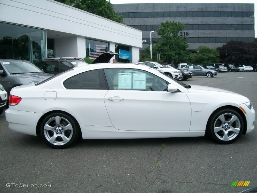 2008 3 Series 328xi Coupe - Alpine White / Cream Beige photo #4