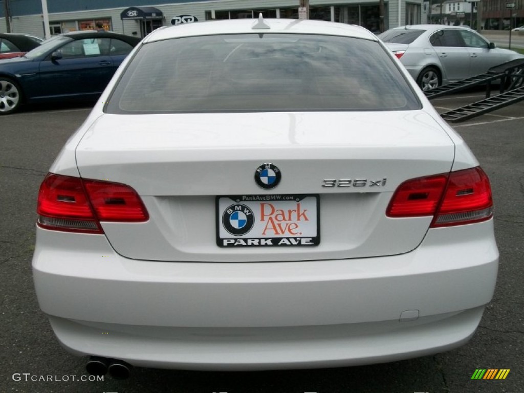 2008 3 Series 328xi Coupe - Alpine White / Cream Beige photo #6