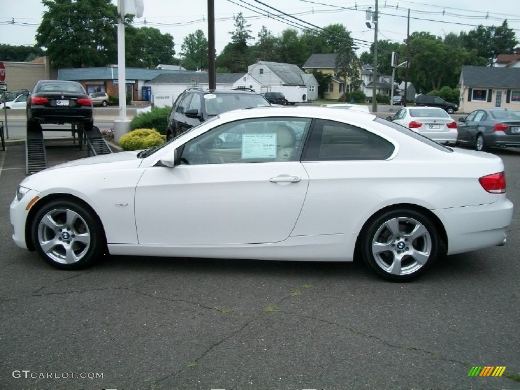 2008 3 Series 328xi Coupe - Alpine White / Cream Beige photo #8