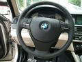 Oyster/Black 2011 BMW 5 Series 535i xDrive Sedan Steering Wheel