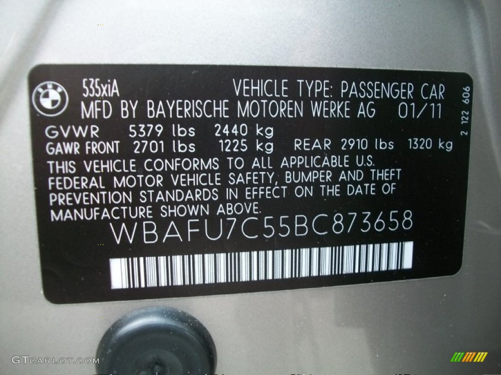 2011 5 Series 535i xDrive Sedan - Milano Beige Metallic / Oyster/Black photo #32