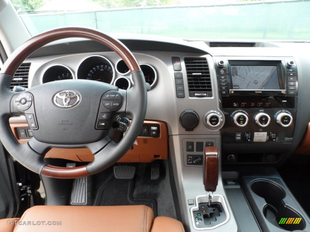 2011 Toyota Sequoia Platinum Red Rock Dashboard Photo #50810199