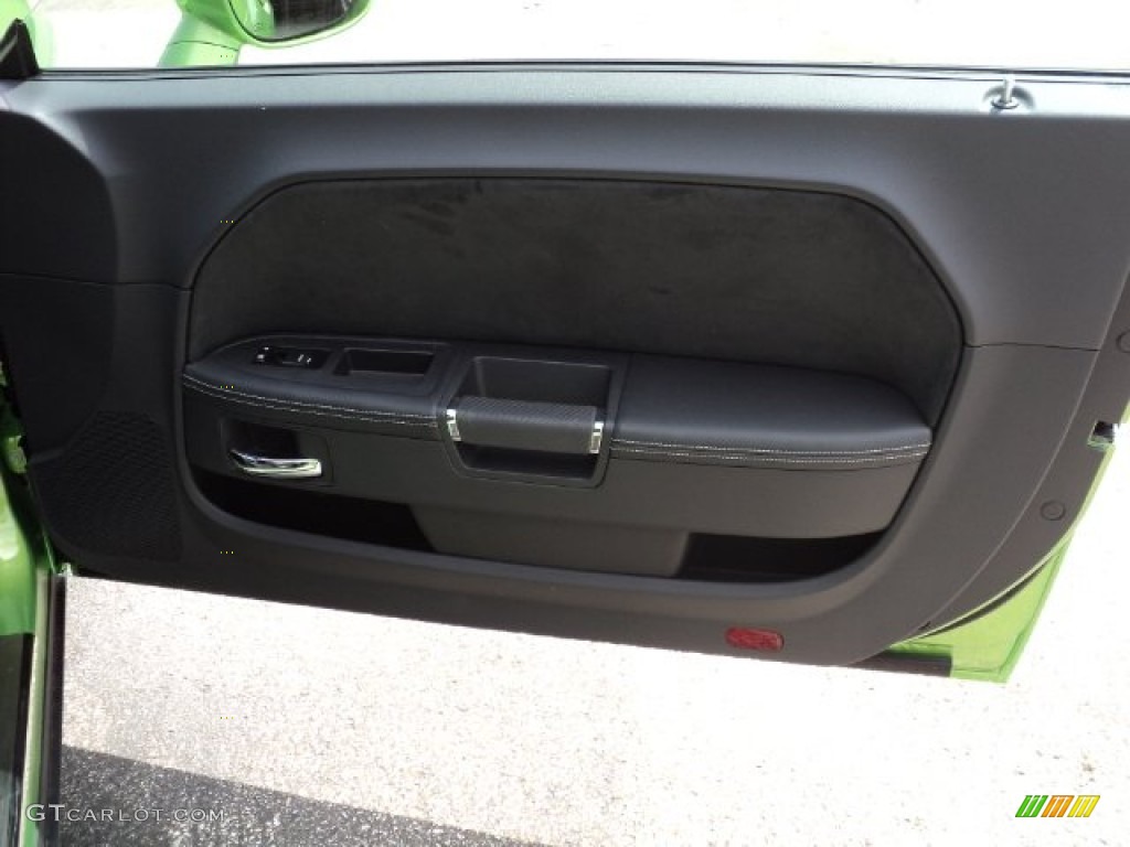 2011 Dodge Challenger SRT8 392 Dark Slate Gray Door Panel Photo #50810700